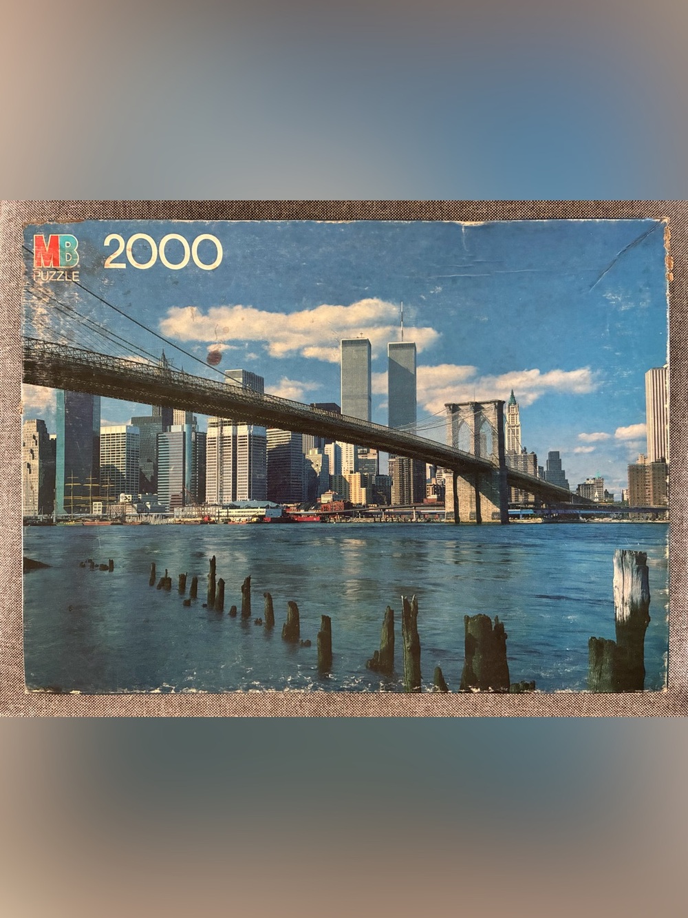 Vintage 80's ‘New York, New York’ Twin Towers 2000 Pc Puzzle MADE ONCE COMPLETE